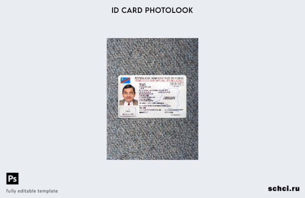 цифровая загрузка национальных водительских прав Конго, фотоизображение переднег